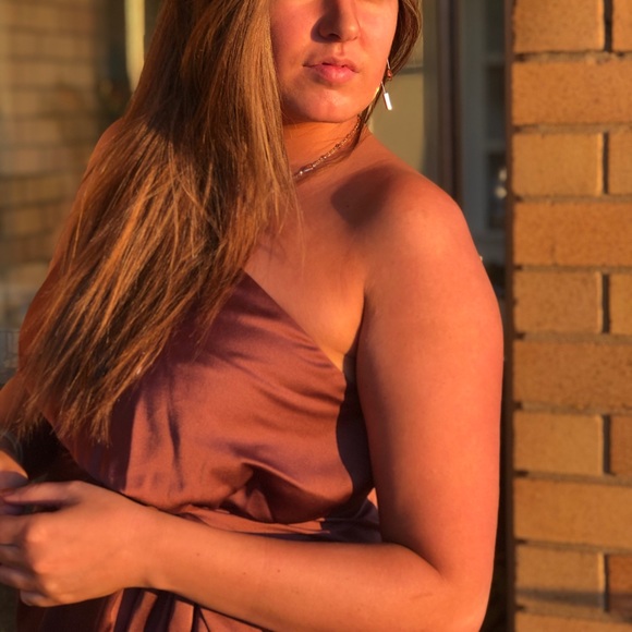 Sheike Dusty Rose Asymmetrical Dress - Picture 6 of 6